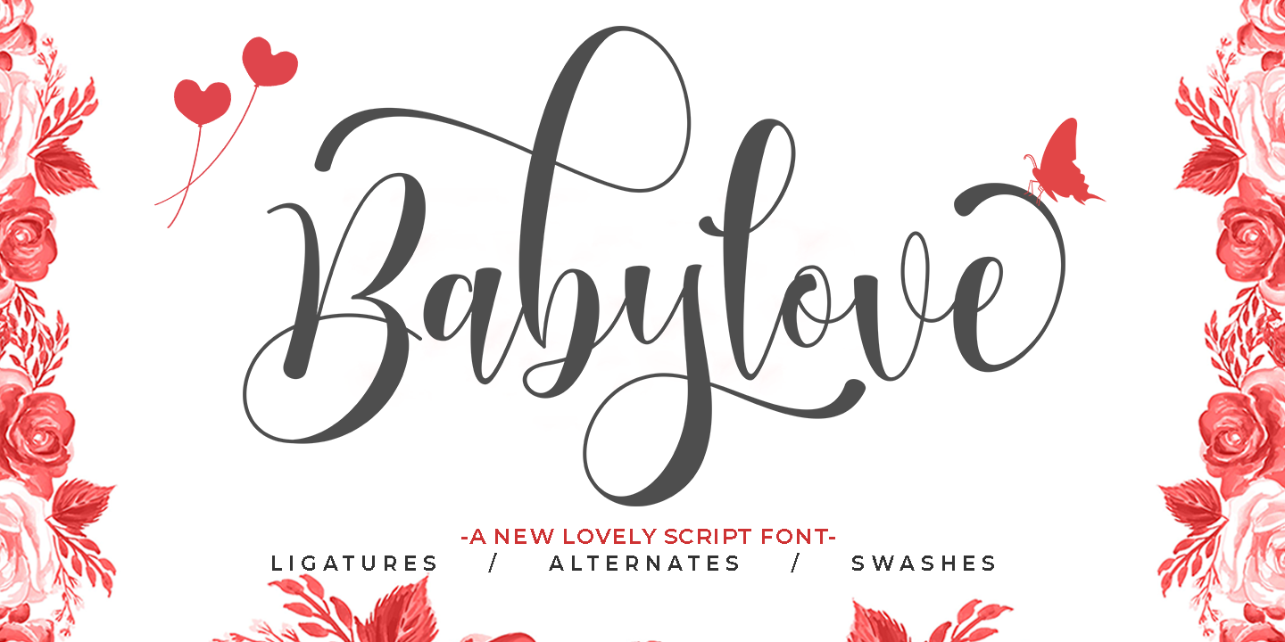Babylove Font preview